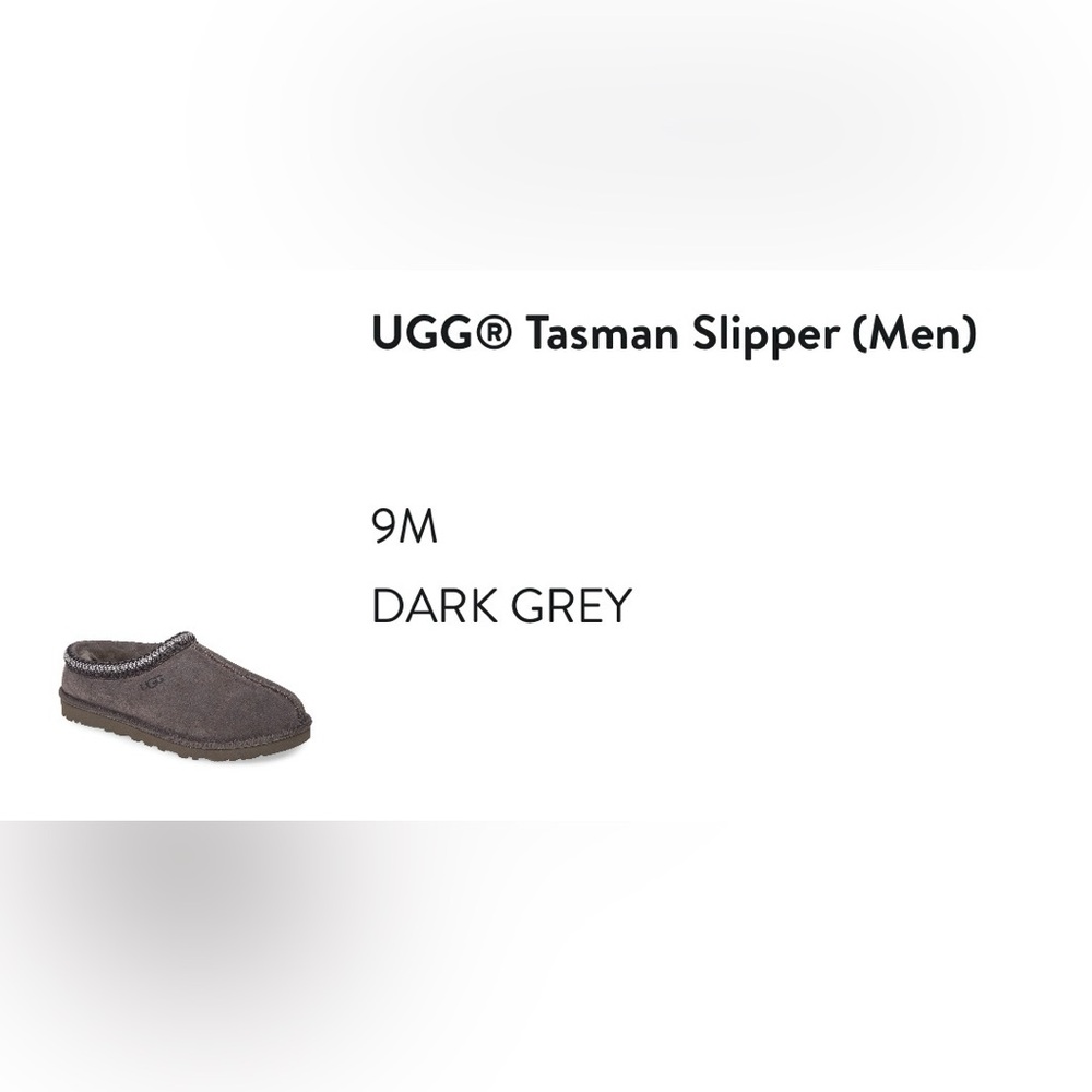 UGG Men's Grey Tasman Slipper - Picture 8 of 8